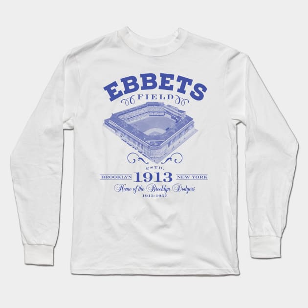 Ebbets Field Long Sleeve T-Shirt by MindsparkCreative